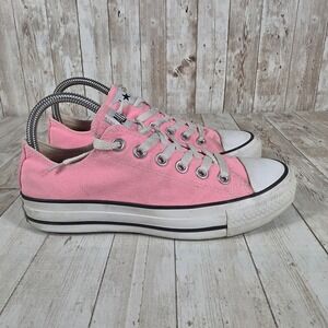 Converse All‎ Star Pink Low Top Canvas Sneakers Shoes Womens Size 7 Mens 5